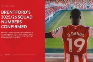 布伦特福德新赛季球员号码：维萨11号，瓦塔拉19号，亨德森6号